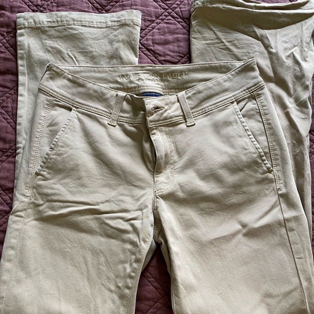 American Eagle Stretch Bootcut Khaki Pants